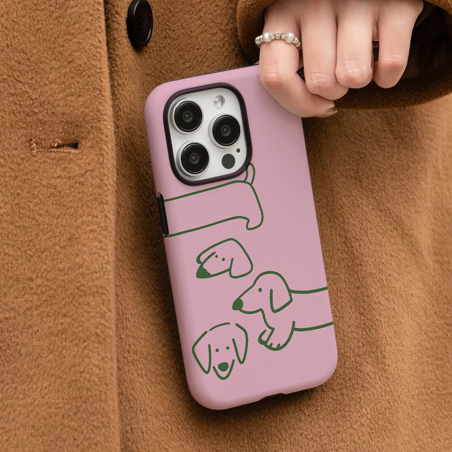 Dachshund Dog Classic Phone Case - Pink