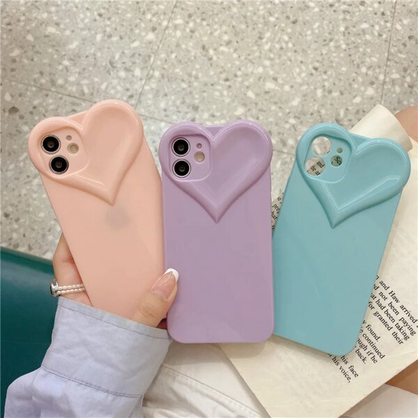 3D Love Heart Cute Phone Case - Image 6
